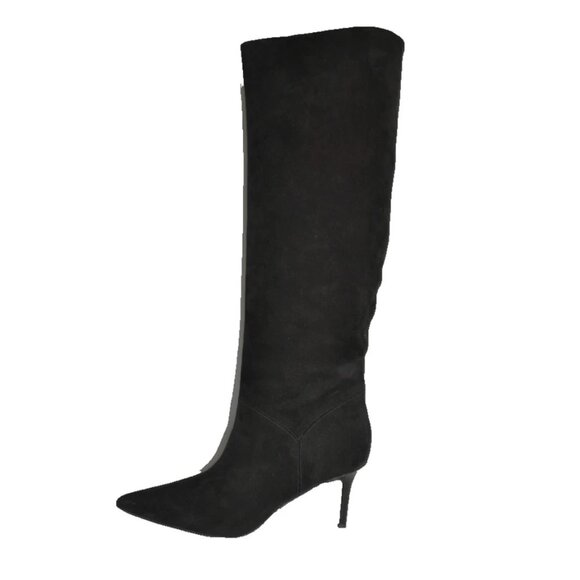New! VERONICA BEARD Lavaca Boot Knee High Size 9.5 Black Suede M DD396A - Picture 3 of 6